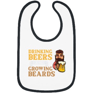 Discover Beer Fun Beard And Beer Drinking Hair Growing Growth 4 Bibs