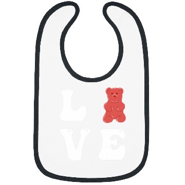 Discover Bear Pet Love Gummy Bear Juicy Fruity Candy Lovers Adult And Youth Bibs