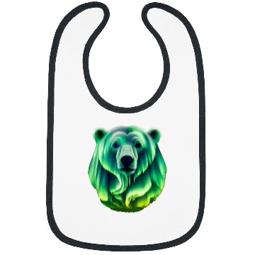 Discover Bear Pet Aurora Borealis Alaska Northern Lights Polar Bear Bibs