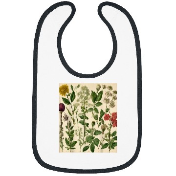 Discover Botanical Prints Herb Garden Bibs