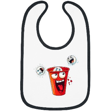 Discover Beer Fun Solo Red Beer Cup Pong for Fraternity and Sorority Bibs