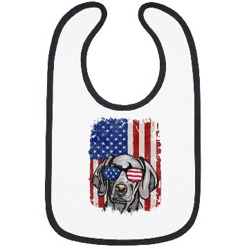 Discover American Flag Weimaraner Bibs