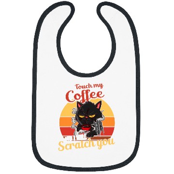 Discover Coffee Fun Cat Meme Scratch Design for a Coffee Lover Bibs