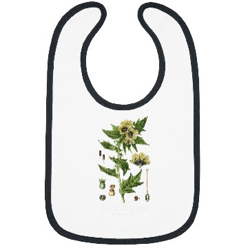 Discover Black Henbane Witch Botanical Garden Arcane Magic Bibs