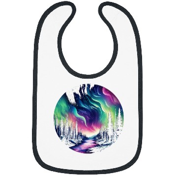 Discover Aurora Borealis Night Sky Northern Lights 2 Bibs