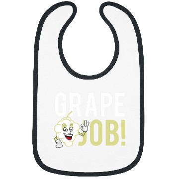 Discover Wines Fun Funny Grape Job Wines Lover Drinker Grape Lovers Bibs