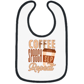 Discover Coffee Fun Speech Language Pathology SLP Speech Pathologist SLPA Bibs