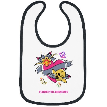 Discover Flowerful Moments Cool Retro Flower Tattoo Designs Present Bibs