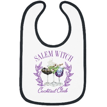 Discover Wines Fun Funny Classic Salem Witch Cocktail Club Spooky Halloween Bibs
