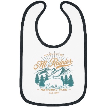 Discover Bear Pet Mount Rainier National Park Bear Souvenir Bibs