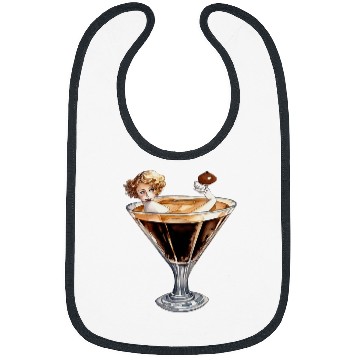 Discover Coffee Fun vintages Espresso Martini Coffee Lover Design Cold Cocktail Bibs