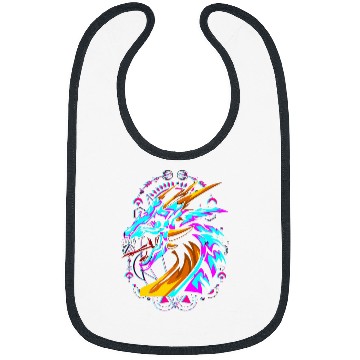 Discover Dragon Pet Japanese Tokyo Dragon Retro 80s Vaporwave Sakura Bibs