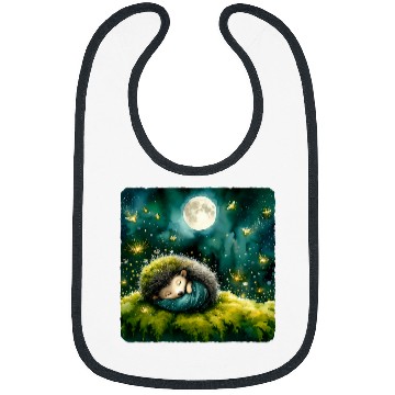 Discover Hedgehog Pet Sleeping On Moss Fireflies Around Sleep Moss Bibs