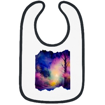 Discover Boho Chic Enchanted Forest Rainbow Watercolor Sky 1 Bibs