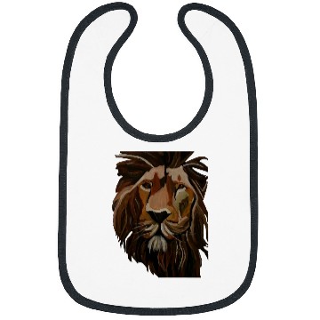 Discover Lion Pet hand painted lion face Bibs