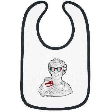 Discover Wines Fun Funny Julius Caesar Veni Vidi Vici Red Wines Tasting Winery Bibs