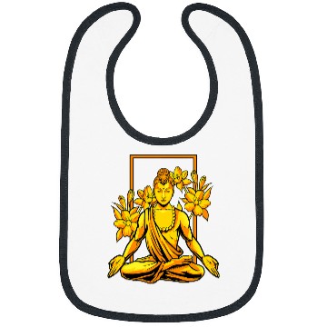 Discover Buddha With Flowers Zen Spirituality Buddhism Buddhist Bibs