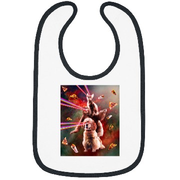 Discover Sloth Pet Laser Eyes Space Cat Riding Sloth Dog Rainbow 11 Bibs