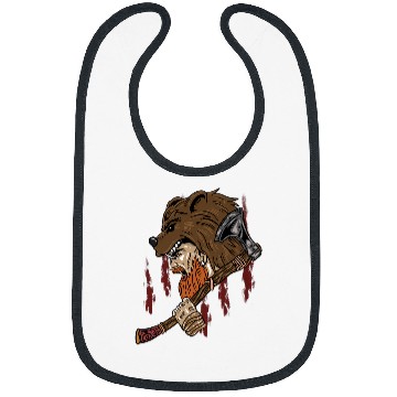 Discover Berserker Grizzly Bear Valhalla Warrior Viking Bibs