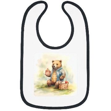 Discover Bear Pet Bear With A Picnic Basket Bear Ready For Picnic With Basket 3 Bibs