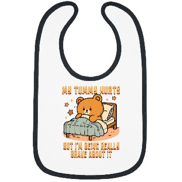 Discover Bear Pet Bear Stomach Ache Tummy Ache Survivor IBS My Tummy Hurts Bibs