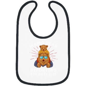 Discover Bear Pet Mama Bear Reporting For Duty 2025 Mom To Be Bibs