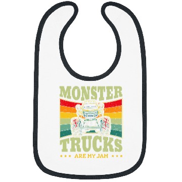 Discover Monster Trucks are my Jam Trucker Kids Bibs