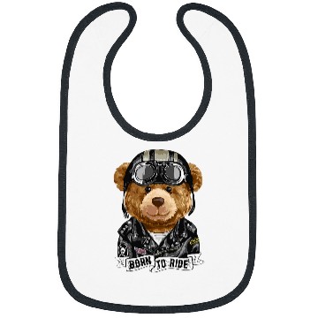 Discover Bear Pet Bear biker Old School Biker Bibs