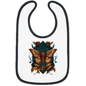 Discover Gothic Moth Witchcore Aesthetic Witchcraft Occult 1 Bibs