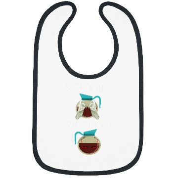 Discover Coffee Fun Angel Wings Devil Horns Design Bibs