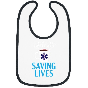 Discover Coffee Fun Paramedic Emergency EMT EMS Caffeinated Health Care Bibs