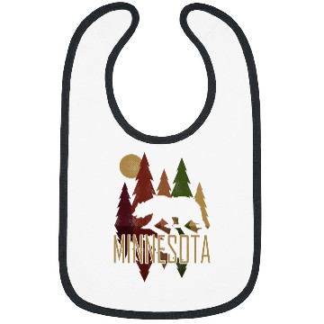 Discover Bear Pet Fall Minnesota Bear with Trees Fall Colors Bibs