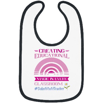 Discover Substitute Teacher Educational Magic Back To School Bibs