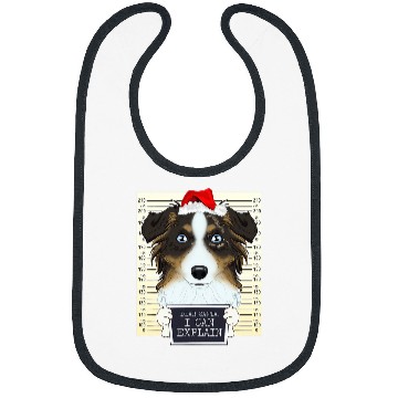Discover Dear Santa I Can Explain I Christmas Australian Shepherd Bibs
