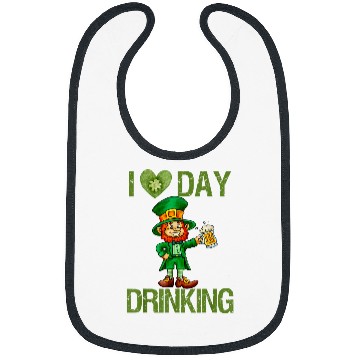 Discover Beer Fun St Patricks Day I Love Day Drinking Funny Gifts Beer Lover 2 Bibs