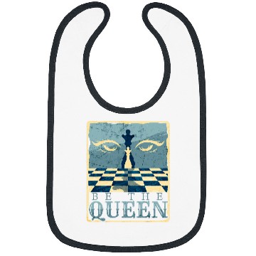 Discover Chess Piece Queen Board Game Chess Players Lovers Chess Mom Bibs