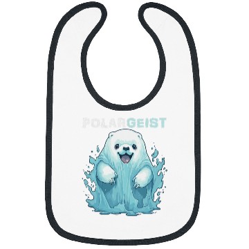 Discover Funny Polar Bear Halloween Poltergeist ghosts Pun Item Bibs