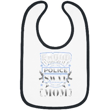 Discover Police Job Proud Police SWAT Mom Graphic Bibs