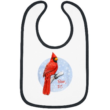 Discover Bear Pet Bear DE Pride Red Cardinal Birder Birdwatching Bibs