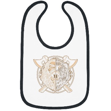 Discover Bear Pet Berserker Viking Nordic Pagan Valhalla Bear Warrior Bibs