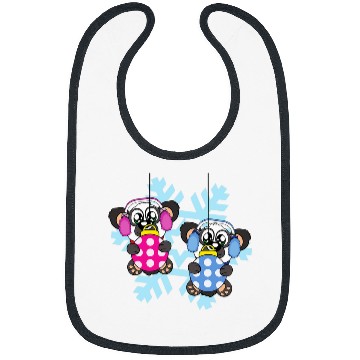 Discover Panda Pet Christmas Balls Winter Snowflake Snow Bibs
