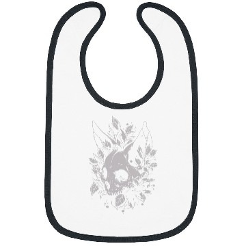 Discover Cat Skull Gothic Witchcore Aesthetic Goblincore Mall Goth Bibs