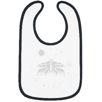 Discover Celestial Moth Astrology Occult Bibs