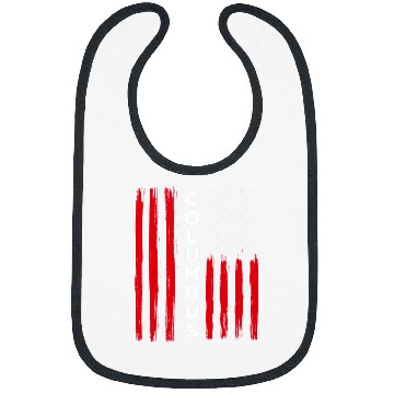 Discover Columbus Day Distressed USA Flag Bibs