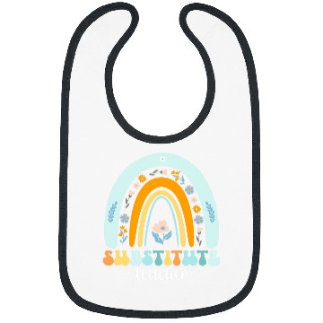 Discover Substitute Teacher Rainbow Sub Teacher 1 Bibs