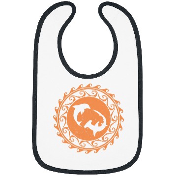 Discover Hammerhead Shark Dolphin Tribal Polynesia Bibs