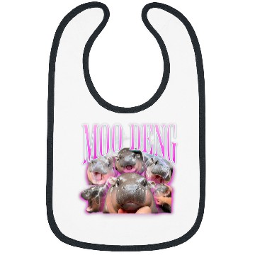 Discover Hippo Pet Moo Deng Baby Hippo Bootleg Bibs