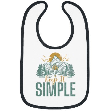 Discover Camping Keep It Simple Sunset Forest Woods Mountain Campers Bibs