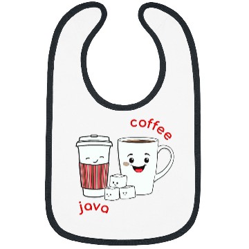 Discover Coffee Fun Parallel Coffee Cups His and Hers Coffee Java Art Bibs