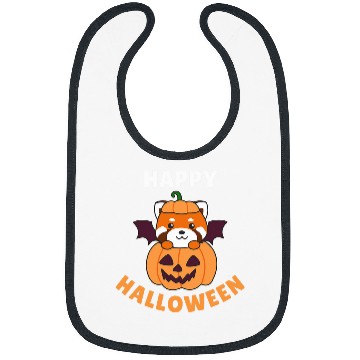 Discover Panda Pet Red Panda Happy Halloween Pumpkin Bat Red Panda Bibs
